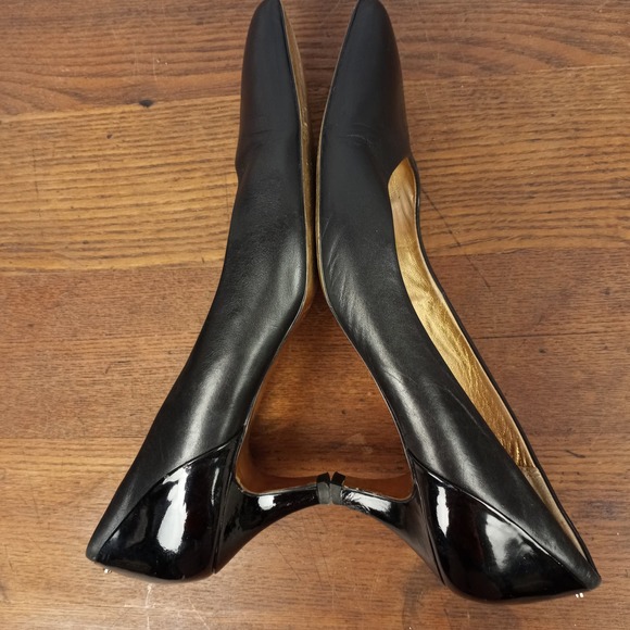TED BAKER Black Leather Kitten Heel Pumps UK7/US9 - Picture 6 of 11